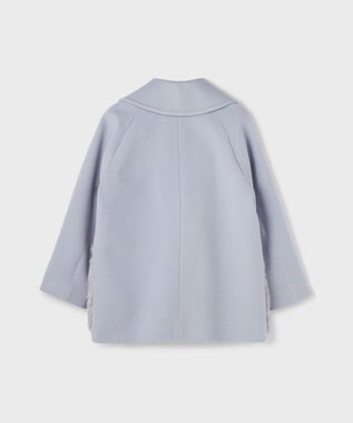 GRACE CONTINENTAL ファーポケットピーコート サックス