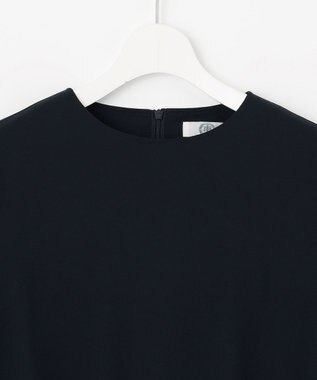 J.PRESS LADIES 【セットアップ対応・人気素材】Light ジョーゼット クルーネック ブラウス ネイビー系