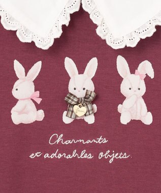 ANY KIDS 襟付き ワンピース ボルドー