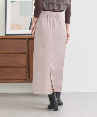 earth music&ecology フロントドロストリボンナロースカート Mocha