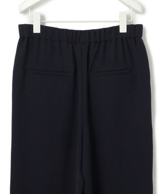 ICB L 【洗える】ライトダブルクロス ストレートパンツ ネイビー系