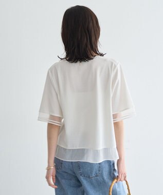 YECCA VECCA シアーMIXプルオーバー Off White