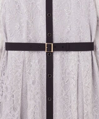 GRACE CONTINENTAL レーススパンコールワンピース グレー