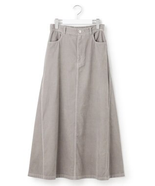 23区 【Oggi11月号掲載/洗える】コットン コーデュロイ スカート ライトグレー系