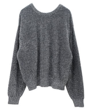 Green Parks シャギーギラギララメカーディガン Dark Gray