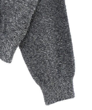 Green Parks シャギーギラギララメカーディガン Dark Gray