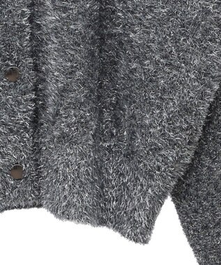 Green Parks シャギーギラギララメカーディガン Dark Gray