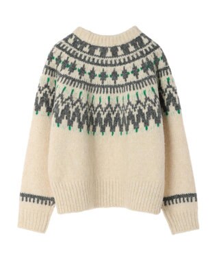 AMERICAN HOLIC フェアアイル柄ニットプルオーバー Ivory