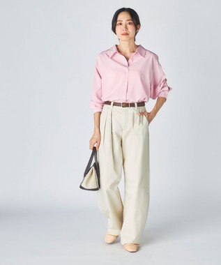 OP／FILA 【ocean pacific】デイリーオーバーサイズシャツ/UVカット ピンク