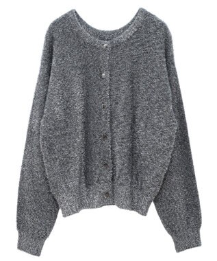 Green Parks シャギーギラギララメカーディガン Dark Gray