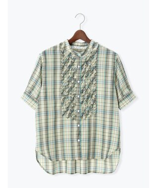 Te chichi チェックフリルブラウス《2026 SUMMER LOOK item》 イエロー