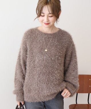 AMERICAN HOLIC フェザーゆるニットプルオーバー Mocha