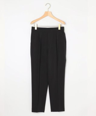 組曲 【美シルエット・ストレッチ・シワになりにくい】オシャクロス テーパードパンツ ブラック系