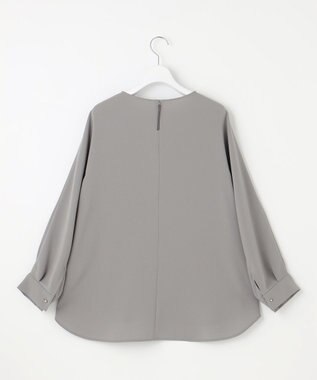 自由区 【洗える】ハイツイストプルオーバー ブラウス グレー