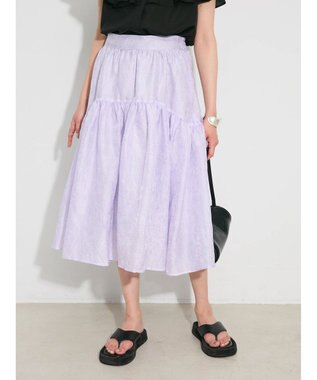 Green Parks ジャガードボリュームスカート Purple