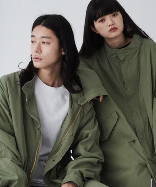 WEGO 【ユニセックス着用ITEM】サイドスリットモッズコート カーキ