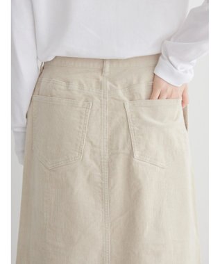 AMERICAN HOLIC コーデュロイＡラインスカート Ivory