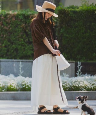 23区 【Oggi8月号掲載/UVケア】ラフィア リボン ハット ベージュ系