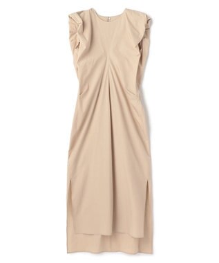 BEIGE， MALLOW / コットンタック バルーンスリーブドレス Beige