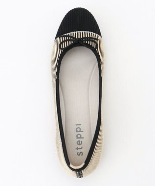 steppi ラウンド バイカラー バレエ パンプス ベージュ バイカラー