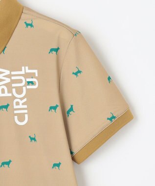 PW CIRCULUS 【WOMEN】【ストレッチ / UVケア】アニマルプリント カノコ ポロシャツ ゴルフウェア レディース ベージュ系5