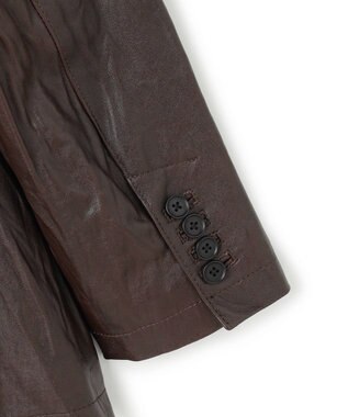 JOSEPH HOMME 【洗い加工】シュリンクエアレザー 　ジャケット ダークブラウン系