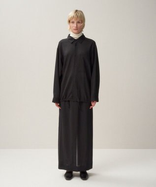 ATON WOOL LAWN | ストレートスカート CHARCOAL GRAY