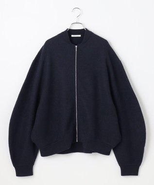 #Newans リラックスフィットドルマンニットブルゾン ネイビー系