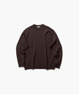 ATON WOOL WASHI | クルーネックセーター - UNISEX BROWN TOP
