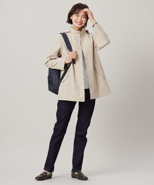 J.PRESS LADIES 【洗える・撥水】ドライツイルストレッチ フーディ アウター ベージュ系