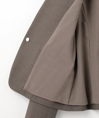 ANY SIS S 【WEB限定】ウーステッドエステル クルーネック ジャケット モカグレー