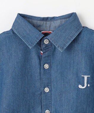 J.PRESS KIDS 【100-130cm】4.5オンス TC デニム 半袖シャツ ネイビー系