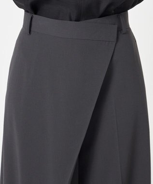 NAVE 【Nave・洗える】スパントロ ワイドラップパンツ グレー系