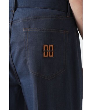 DAKS ステッチストレートパンツ ネイビー