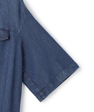 ICB L ナチュラルソフトデニム クロップドジャケット バイオデニム