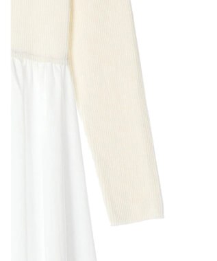 Green Parks AnriettMusee  リブニットドッキングワンピース Off White