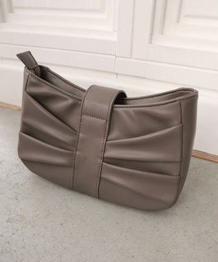 Tiaclasse 【安田美沙子さん着用・2way】リボンギャザーミニバッグ モカ