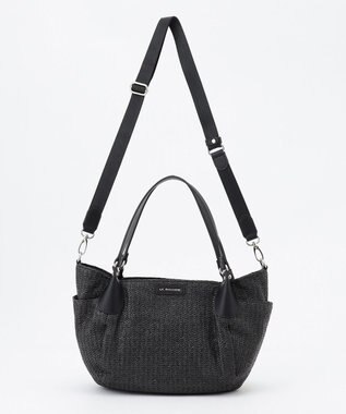 LA BAGAGERIE つまみハンドル　サマー2wayミニトートバッグ ブラック