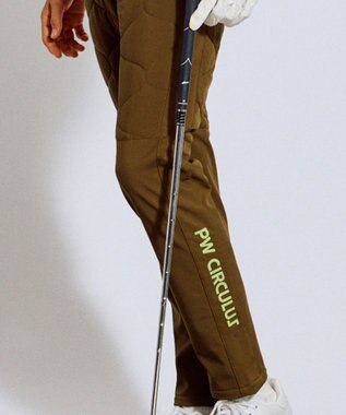PW CIRCULUS 【撥水加工 / ストレッチ】【MEN】キルティング中綿パンツ ゴルフ カーキ系