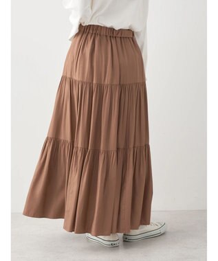 earth music&ecology ティアードスカート Camel