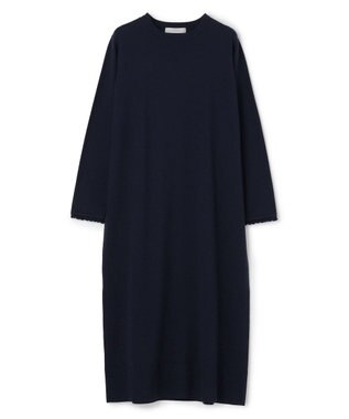 UNFILO フリルトリミング ニットワンピース