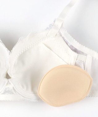 WACOAL ブラジャー 【リボンブラ 脇すっきり】 脇高設計 着やせシルエット 動いても谷間キープ Gカップまで対応 大きいサイズ レディース BXB443 /ワコール アイボリー