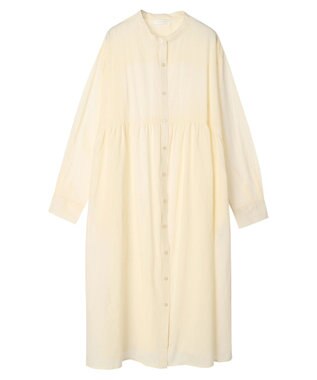 Green Parks ボリュームギャザーシャツワンピース Ecru