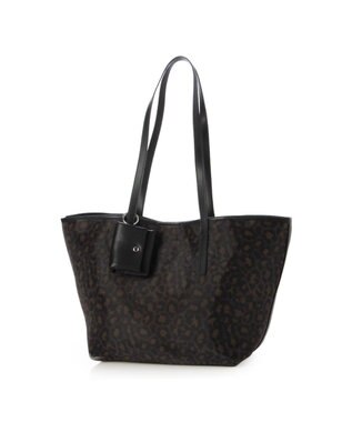 UNBILLION カシュカシュ cachecache / チュールメッシュヒョウ柄プリントトートＬ