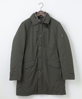 JOSEPH ABBOUD 【3WAY/撥水/INフード/ダウンライナー付】3ハイカウントツイル×パウダータフタ ダウン コート ダークブラウン系