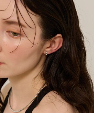 Phoebe 〈金属アレルギー対応/痛くないシリーズ〉リップルフープライトフィットイヤリング　シルバー/ニッケルフリー シルバー