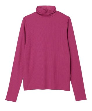 Green Parks カットリブタートルネックプルオーバー Pink