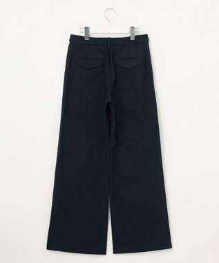 J.PRESS LADIES 20チノストレッチ ストレート パンツ ネイビー系