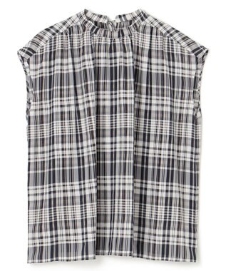 UNFILO シアー2WAYブラウス マドラスチェック