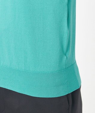 23区 【エステータ】シルキーポロ ニット ターコイズブルー系